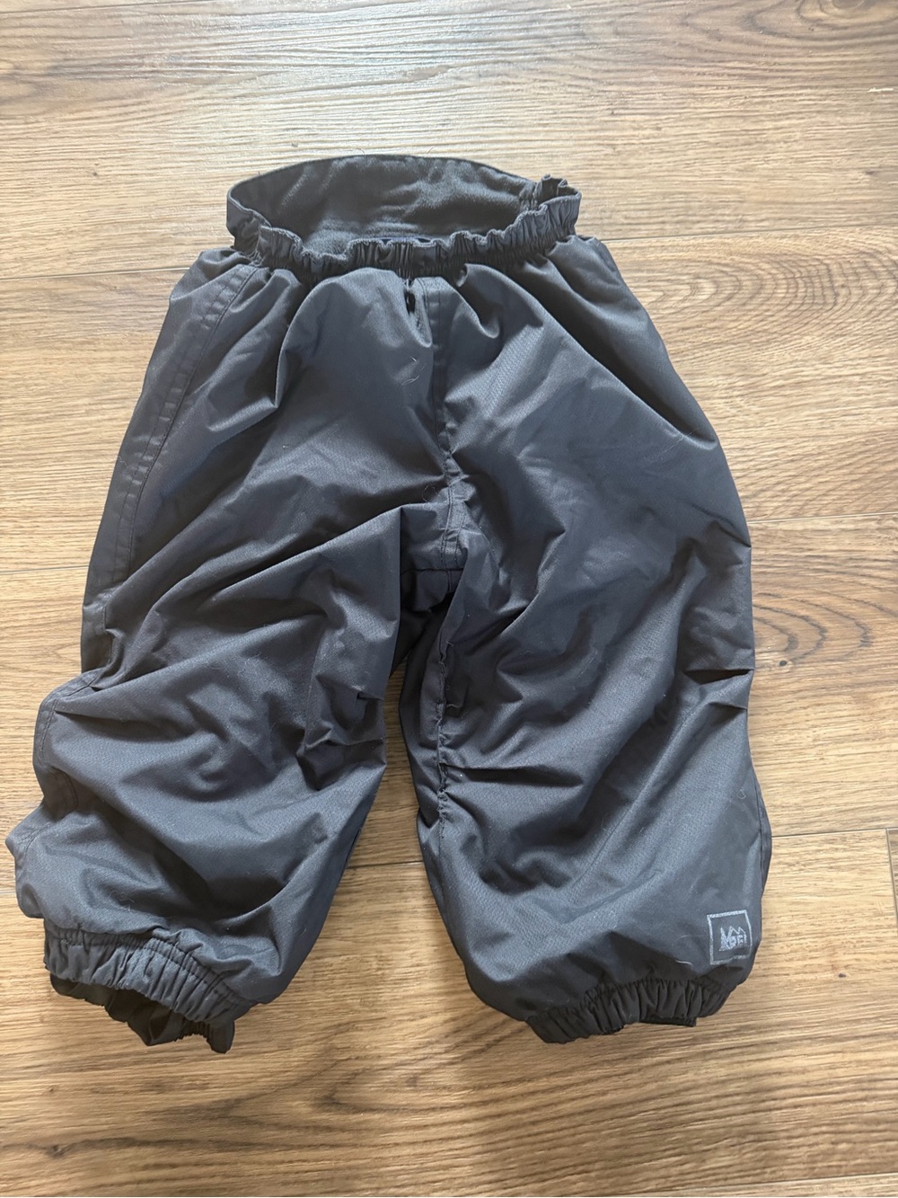 REI Toddler Snow Pants 18 months Black Fleece lined elastic waist